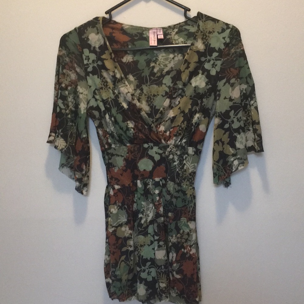 Like new Sweet Pea by Stacy Frati floral mesh top